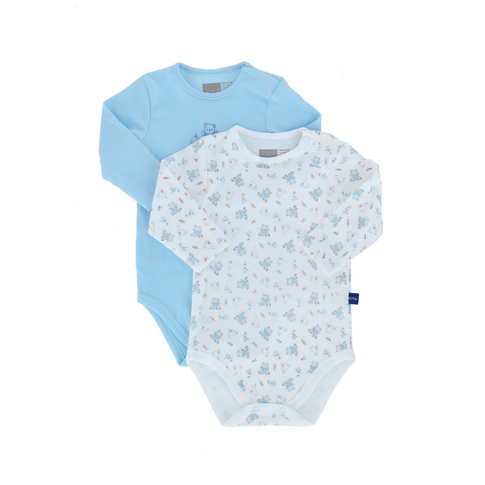 MT4743 - Body Manga Larga Algodón Pima Pack 2 Niño